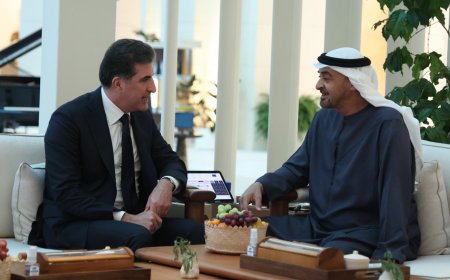 President Nechirvan Barzani meets with President Mohamed bin Zayed Al Nahyan