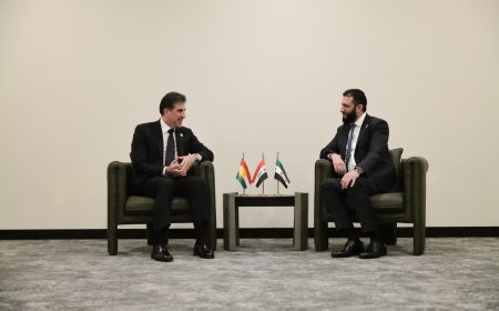President Nechirvan Barzani meets with President Ahmed al-Sharaa
