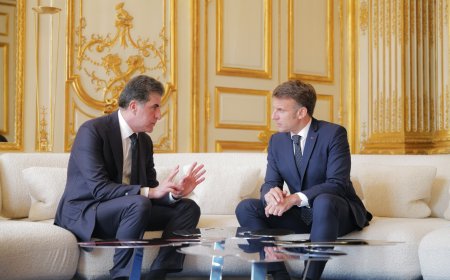 President Nechirvan Barzani meets with President Emmanuel Macron of France