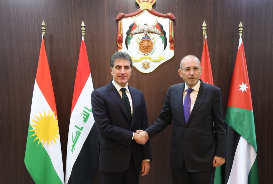 President Nechirvan Barzani meets with Foreign Minister of Jordan