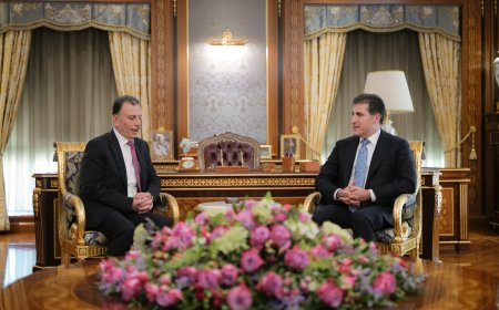 President Nechirvan Barzani meets with the new Consul General of Palestine