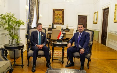 President Nechirvan Barzani meets with Prime Minister Al-Sudani