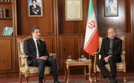 President Nechirvan Barzani meets with President Masoud Pezeshkian