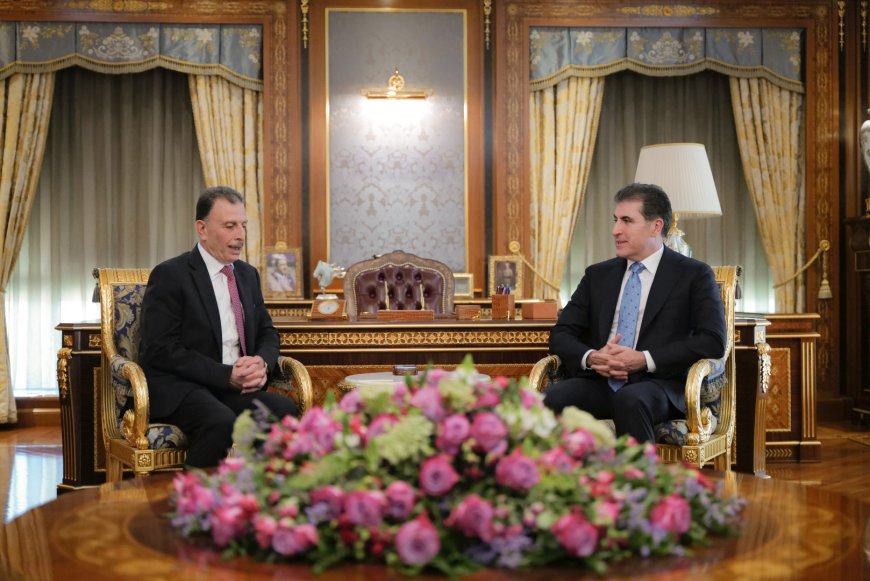 President Nechirvan Barzani meets with the new Consul General of Palestine