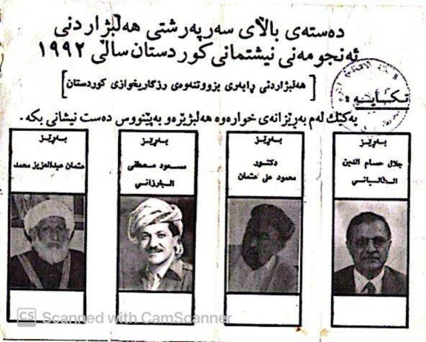Iraqi Kurdistan's May 1992 Elections and the Continuing Quest for Unity