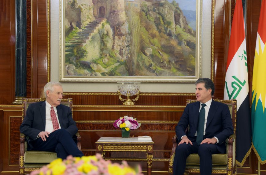 President Nechirvan Barzani holds a meeting with a delegation from the US Senate