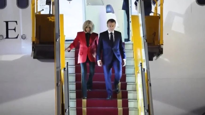 Macron’s office dismisses viral video showing apparent shove from wife Brigitte