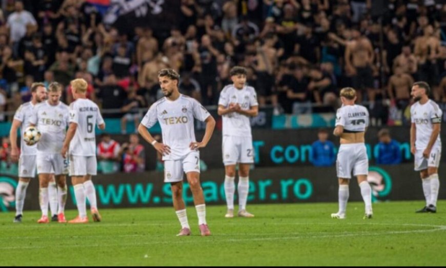 Aberdeen boss Jimmy Thelin reacts to costly penalty and red card as Europa League dream ends with 3-0 loss to FCSB in Romania