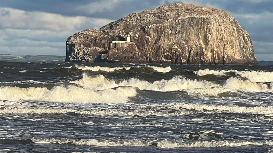 Raymond Hall captured the power of the waves at the Bass Rock from Seacliff beach in East Lothian