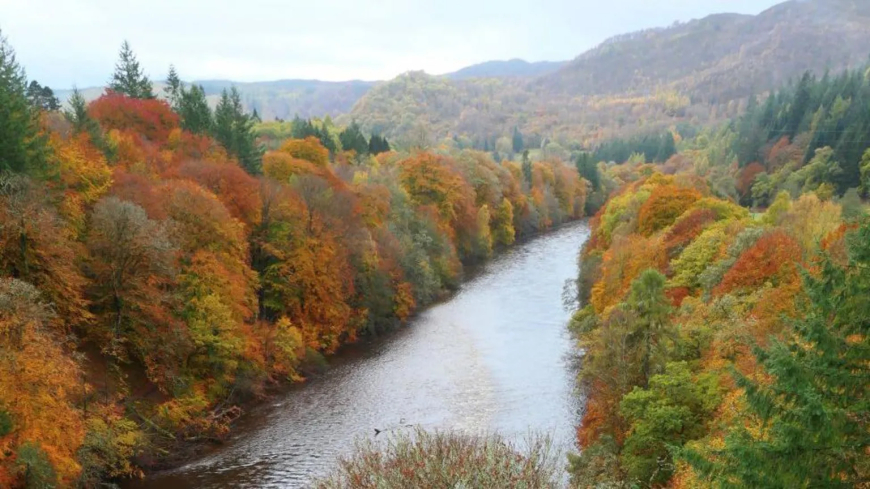 Lynsey Threadgall said the array of autumnal colours was stunning during a walk on the Bracklin Falls route in Callander