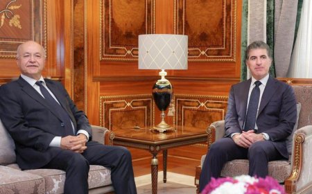 Kurdistan Region President Nechirvan Barzani congratulates former Iraqi president Barham Salih