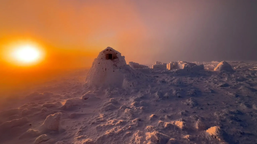Sunrise at the top of a very snowy Ben Nevis sent in by Eileen Mcilhatton. She said she was the only one at the summit and she will treasure the view for life.
