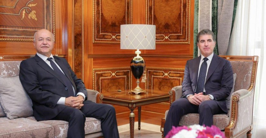 Kurdistan Region President Nechirvan Barzani congratulates former Iraqi president Barham Salih