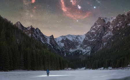Orion's Treasures over Snowy Mountains