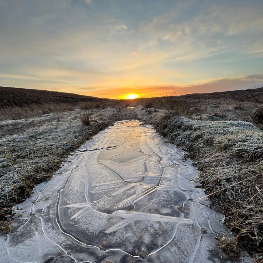 Viktoria Wilson snapped these frozen puddles near Loch Buidhe in the Highlands.