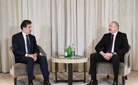 Le président azerbaïdjanais s’entretient avec le président du Kurdistan irakien
