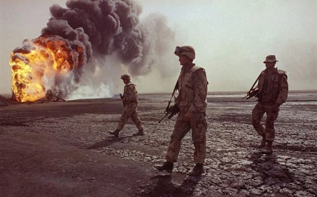 Gulf War ground offensive begins