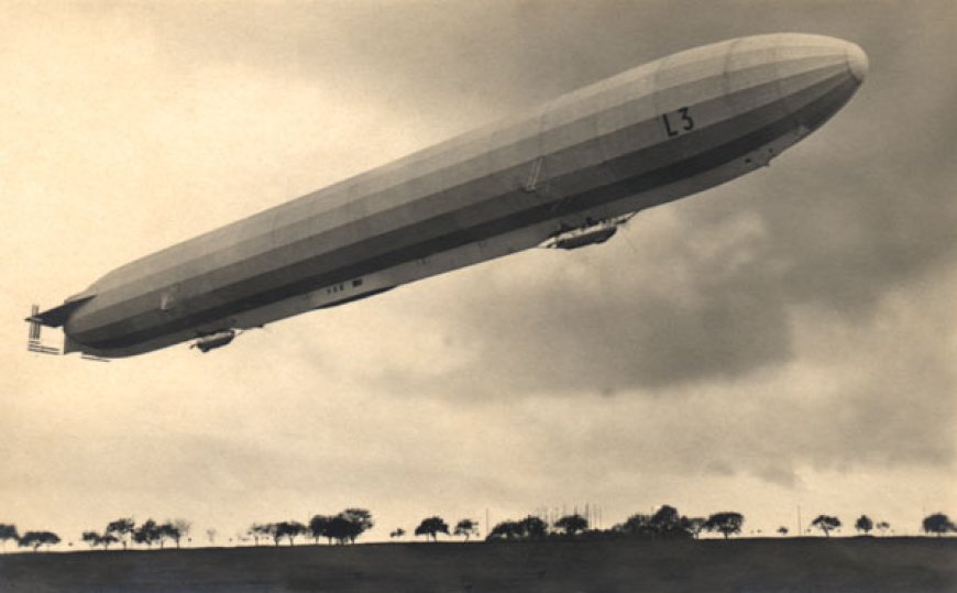 Zeppelin L-4 crashes into North Sea