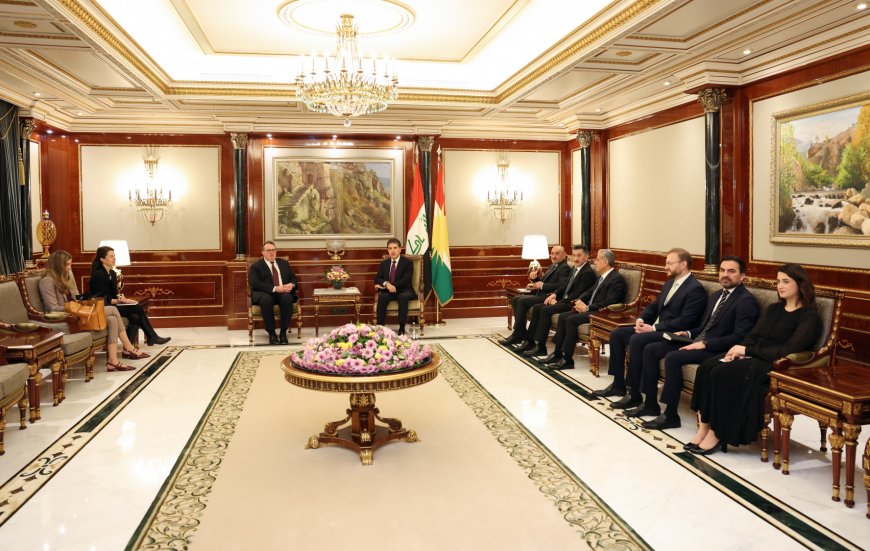 President Nechirvan Barzani receives Chargé d’Affaires of the US Embassy in Iraq