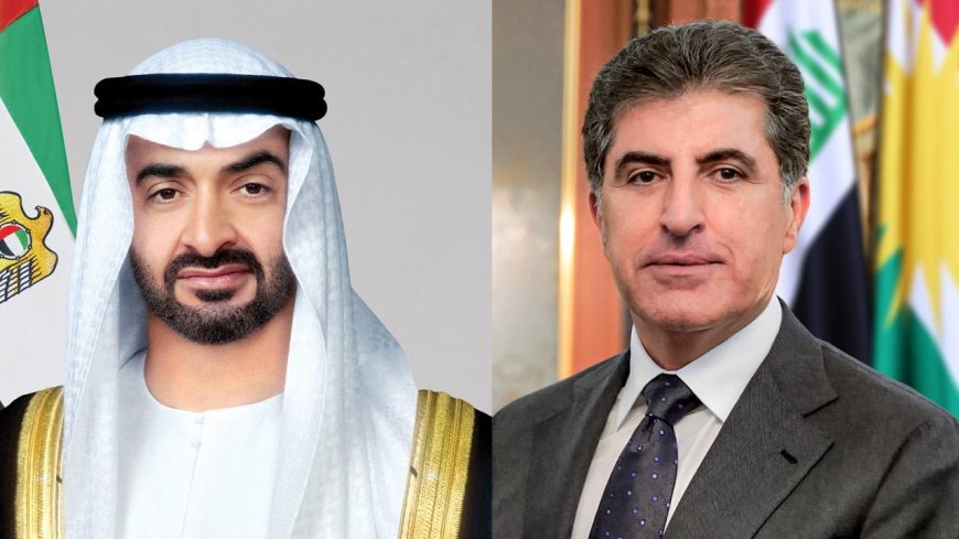 Le président Nechirvan Barzani s'entretient par téléphone avec le président des Émirats arabes unis
