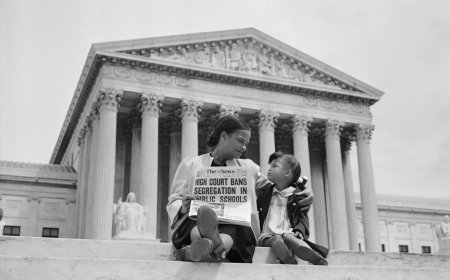 Supreme court ends school segregation in historic 1954 decision