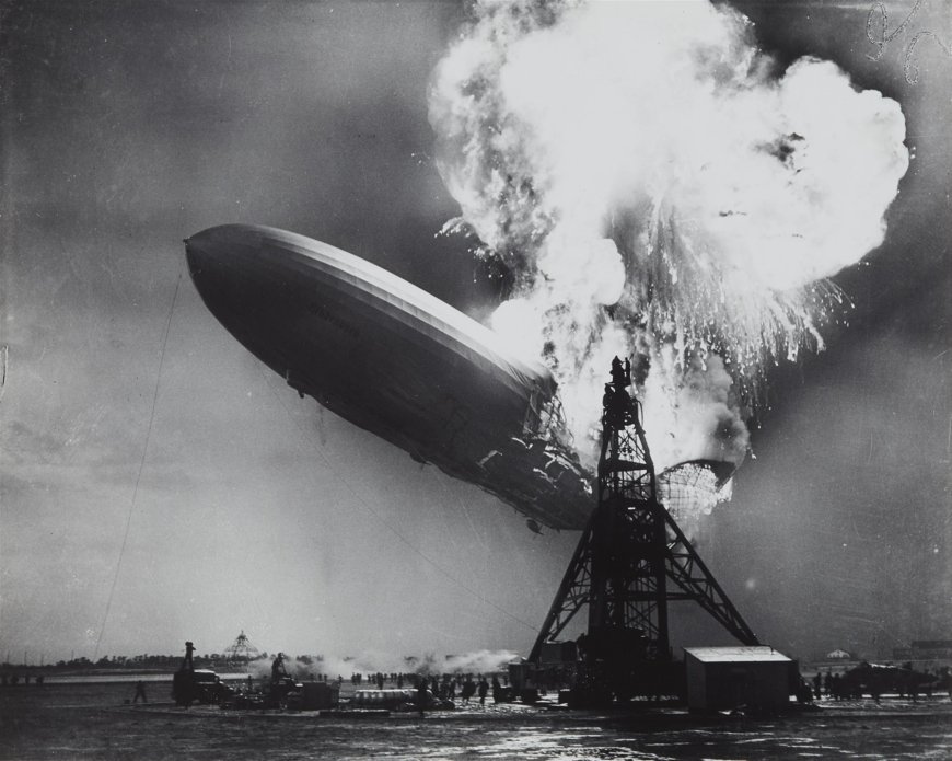 Hindenburg disaster ends airship era in fiery tragedy