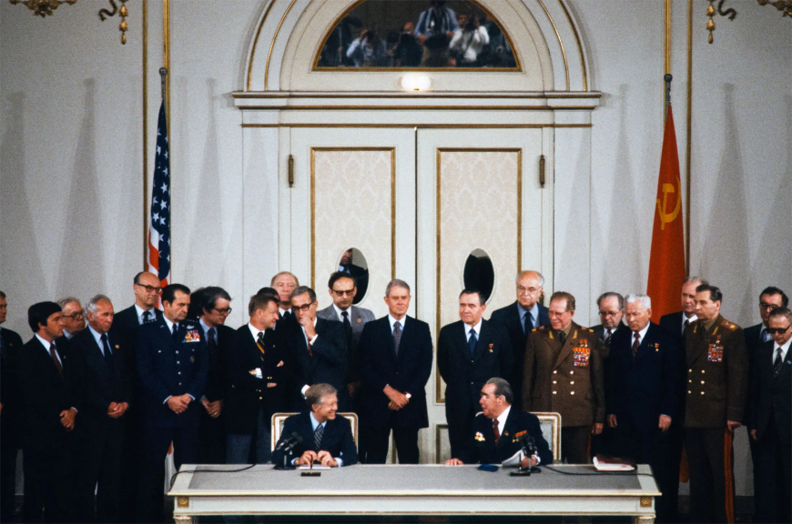 A Cold War milestone as Carter and Brezhnev sign strategic arms pact in Vienna