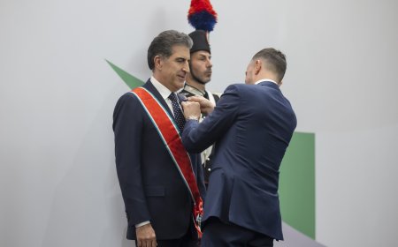 President Nechirvan Barzani becomes Knight Grand Cross of the Order of the Star of Italy