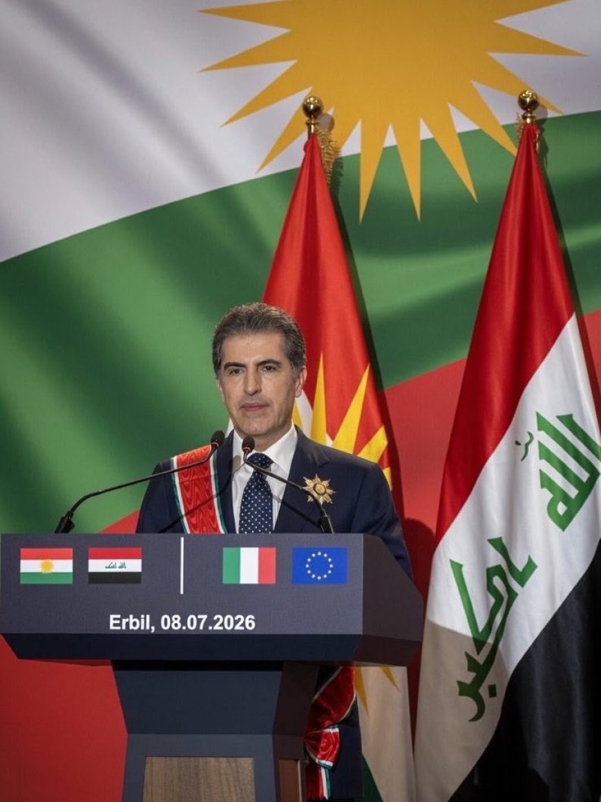 President Nechirvan Barzani awarded Italy's highest Order of the Star of Italy
