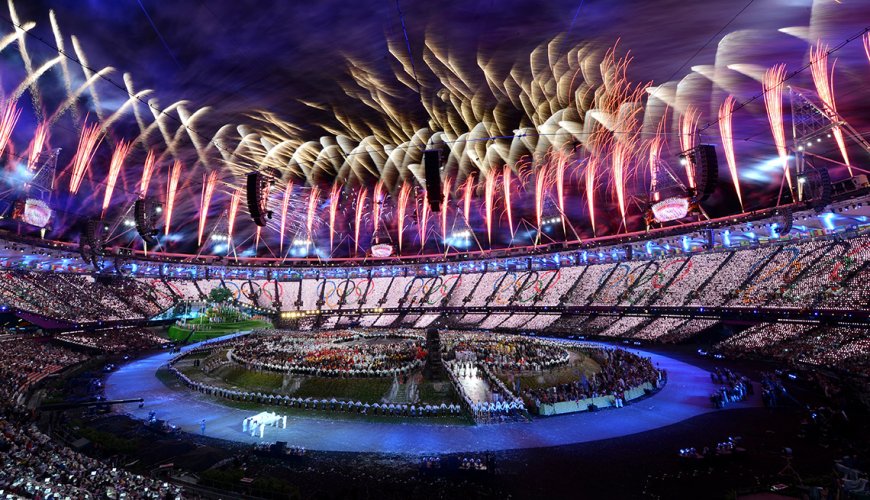 A dazzling celebration lights up London for the Summer Olympics