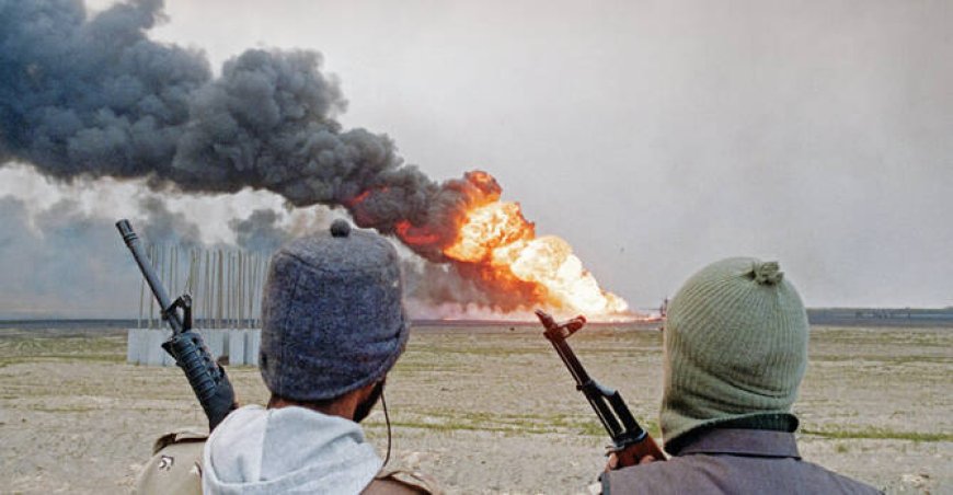 Iraqi armies invade Kuwait in massive regional conflict