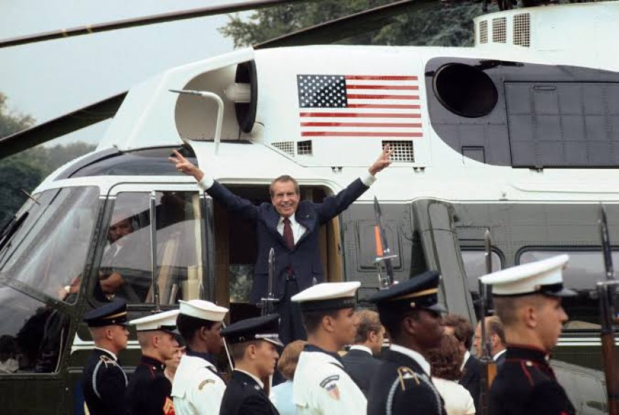 The historic resignation of Richard Nixon