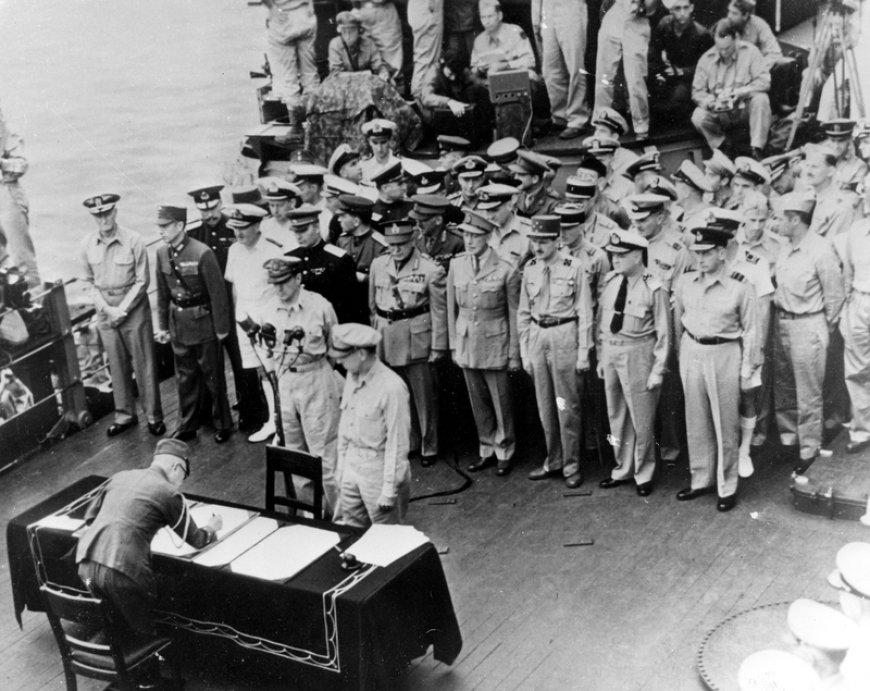 Japan sends conditional surrender offer to Allied powers following atomic attacks and Soviet invasion